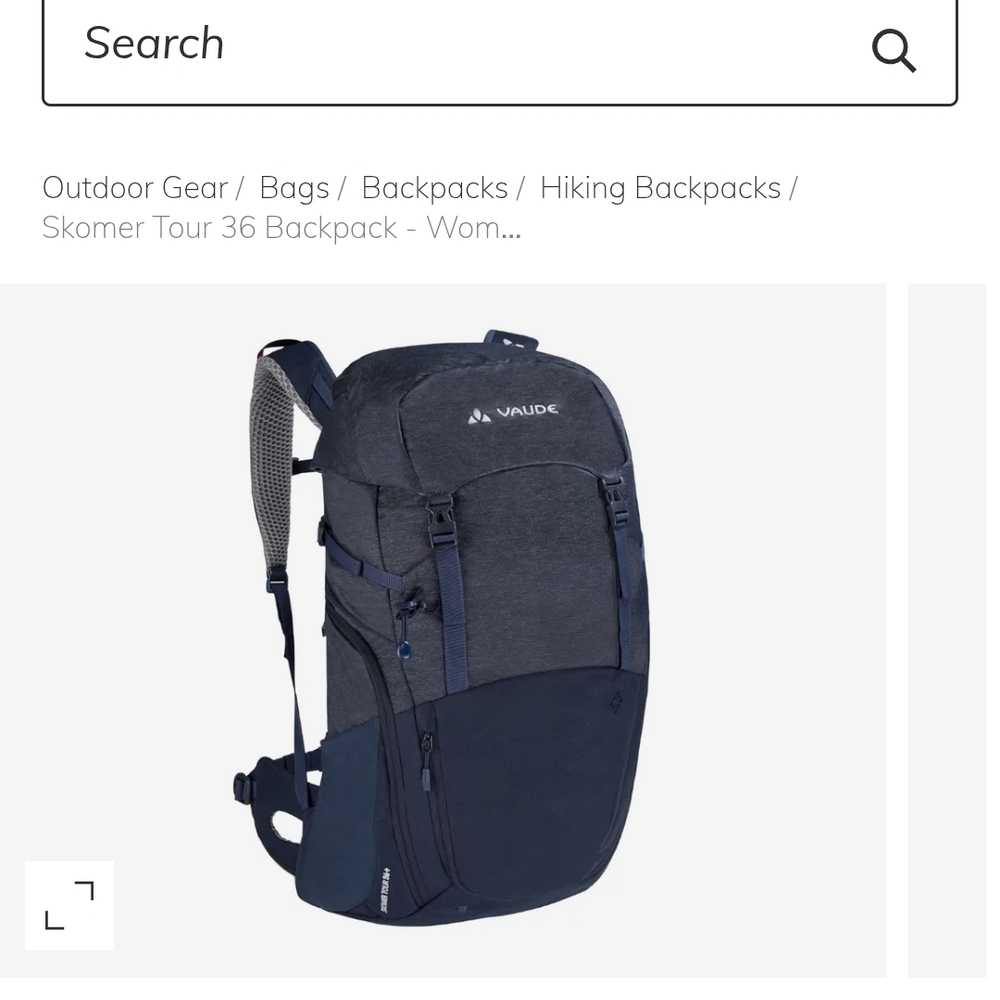 Vaude Skomer Tour 36 Sleek Blue Backpack with Padded Straps and Modern Design